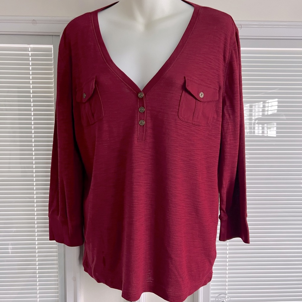 NWT Chaps burnt red top size XL